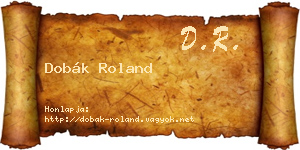 Dobák Roland névjegykártya