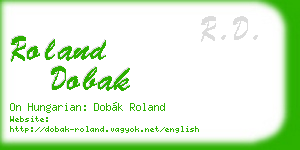 roland dobak business card