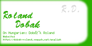 roland dobak business card
